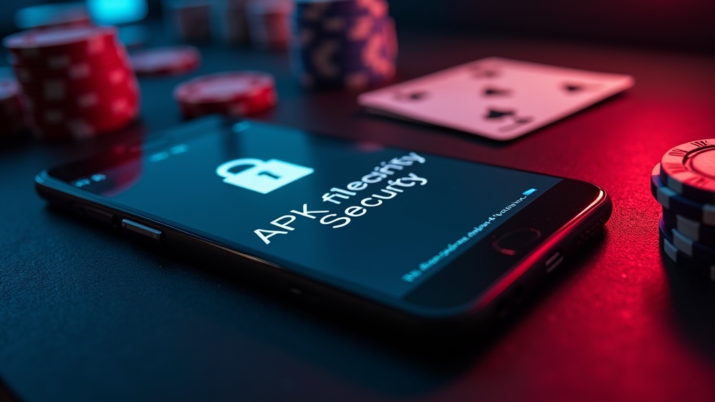 Android phone showing an APK installation screen in a dark casino setting